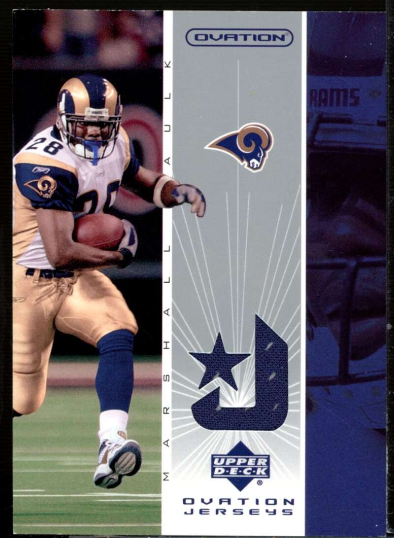 Marshall Faulk Card 2002 Upper Deck Ovation Jerseys #OJMF  Image 1