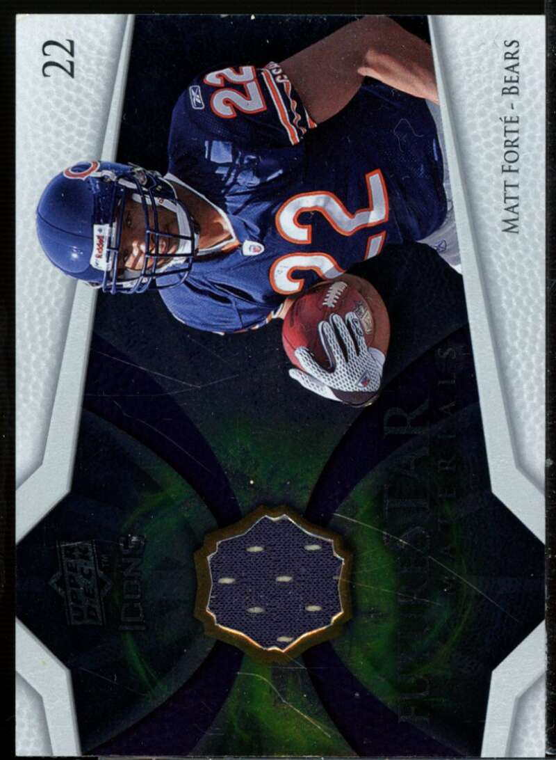 Matt Forte Rookie Card 2008 Upper Deck Icons Future Stars Materials #FSM29  Image 1
