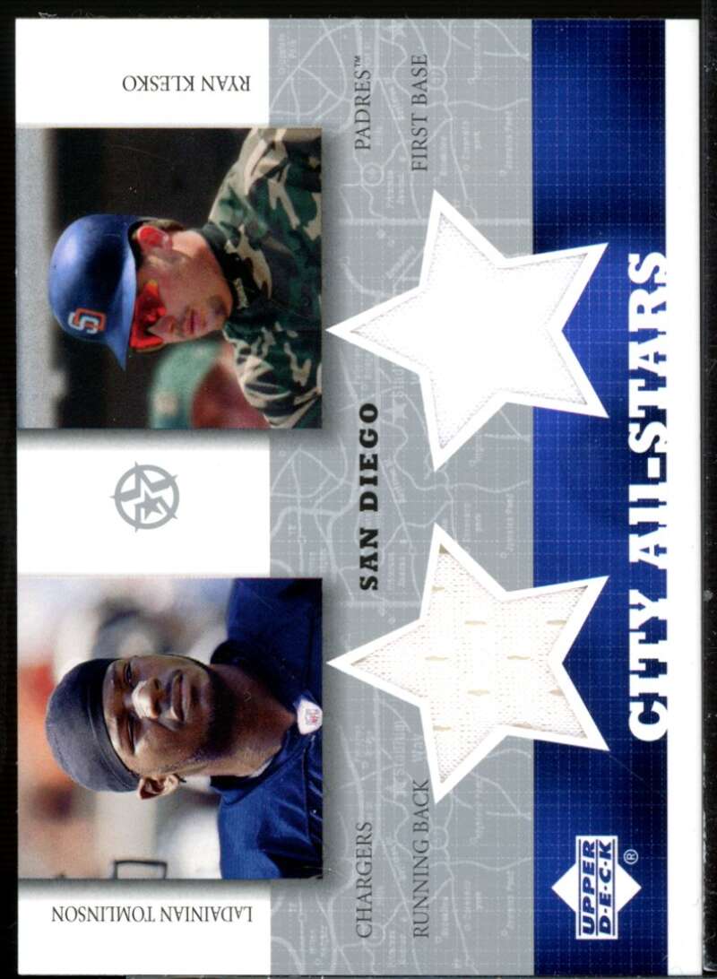 LaDainian Tomlinson/Ryan Klesko 2002 SuperStars City All-Stars Dual Jersey #LTRK  Image 1