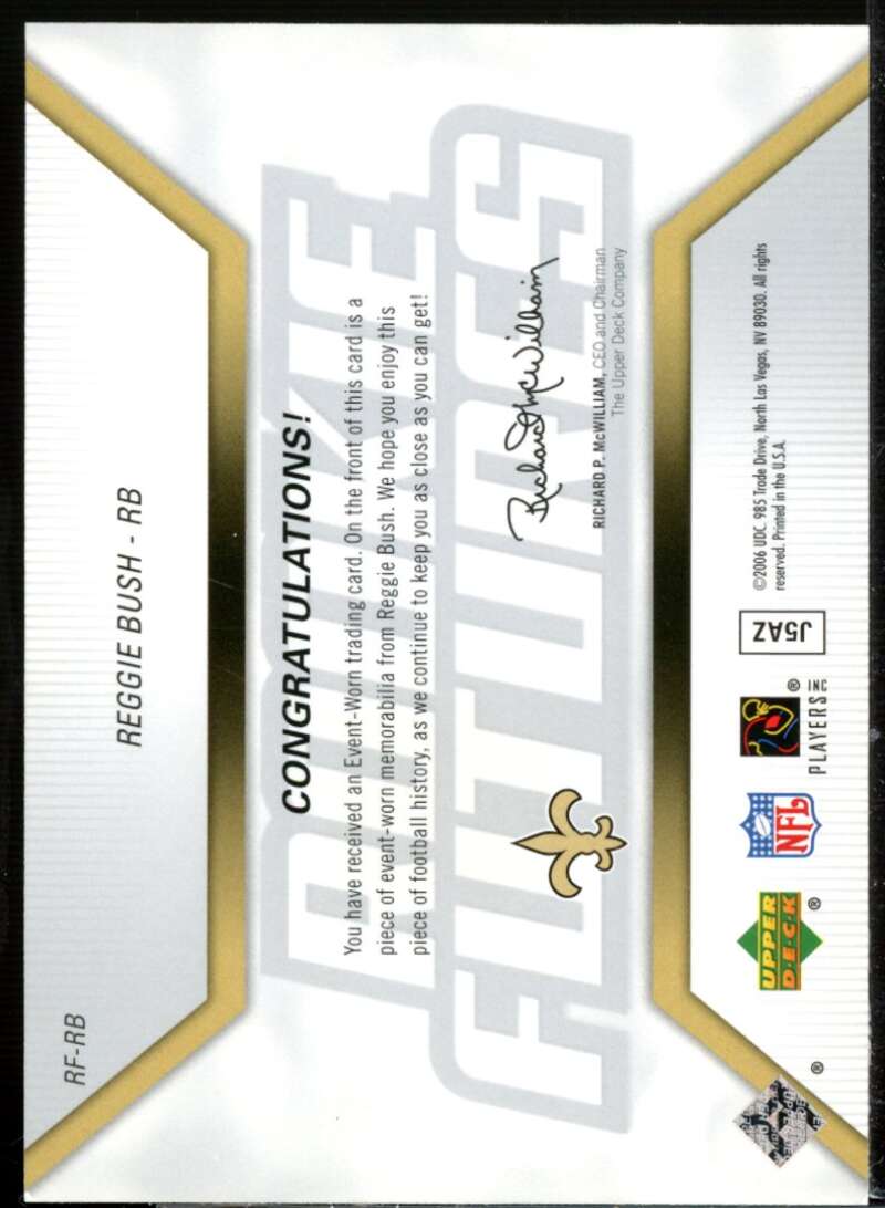 Reggie Bush Rookie Card 2006 Upper Deck Rookie Futures Jerseys #RFRB  Image 2