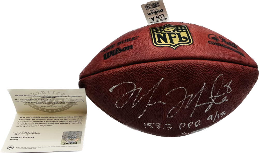 Marcus Mariota Autograph Signed NFL Authentic Game Ball UDA Authentic  Image 2