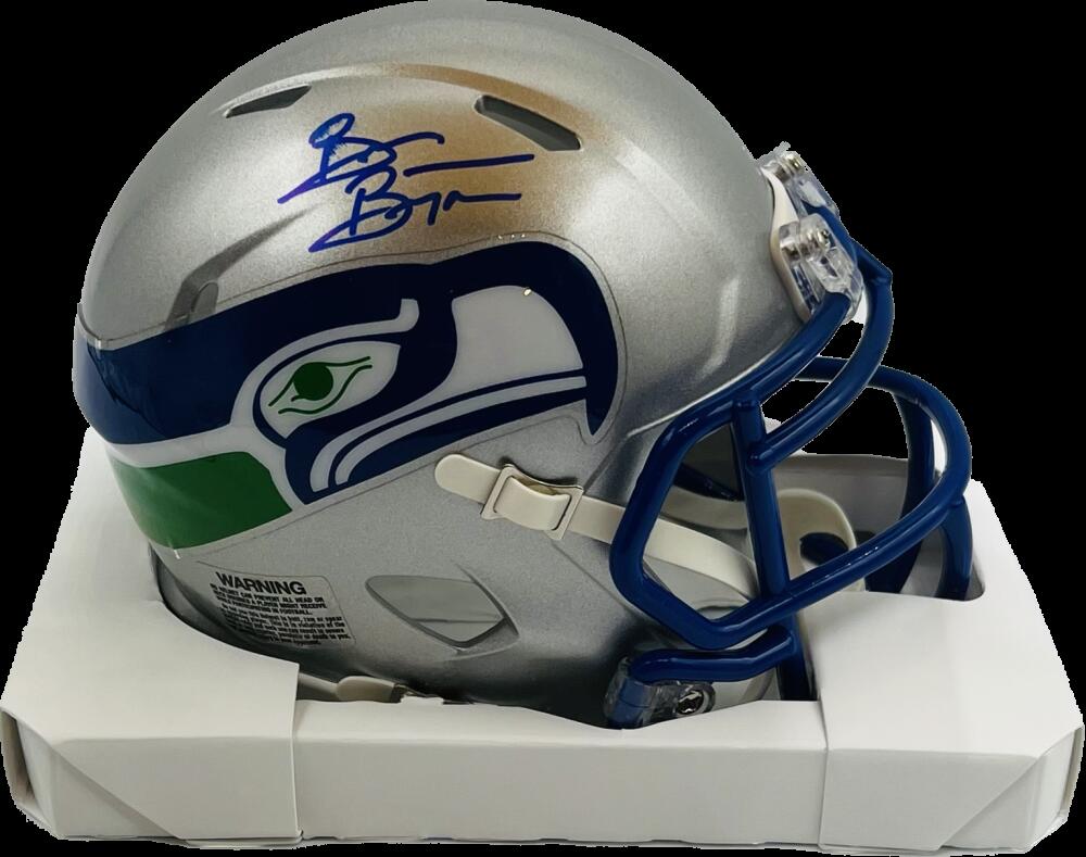 Brian Bosworth Autograph Signed Seahawks Mini Helmet Schwartz Authentic  Image 1