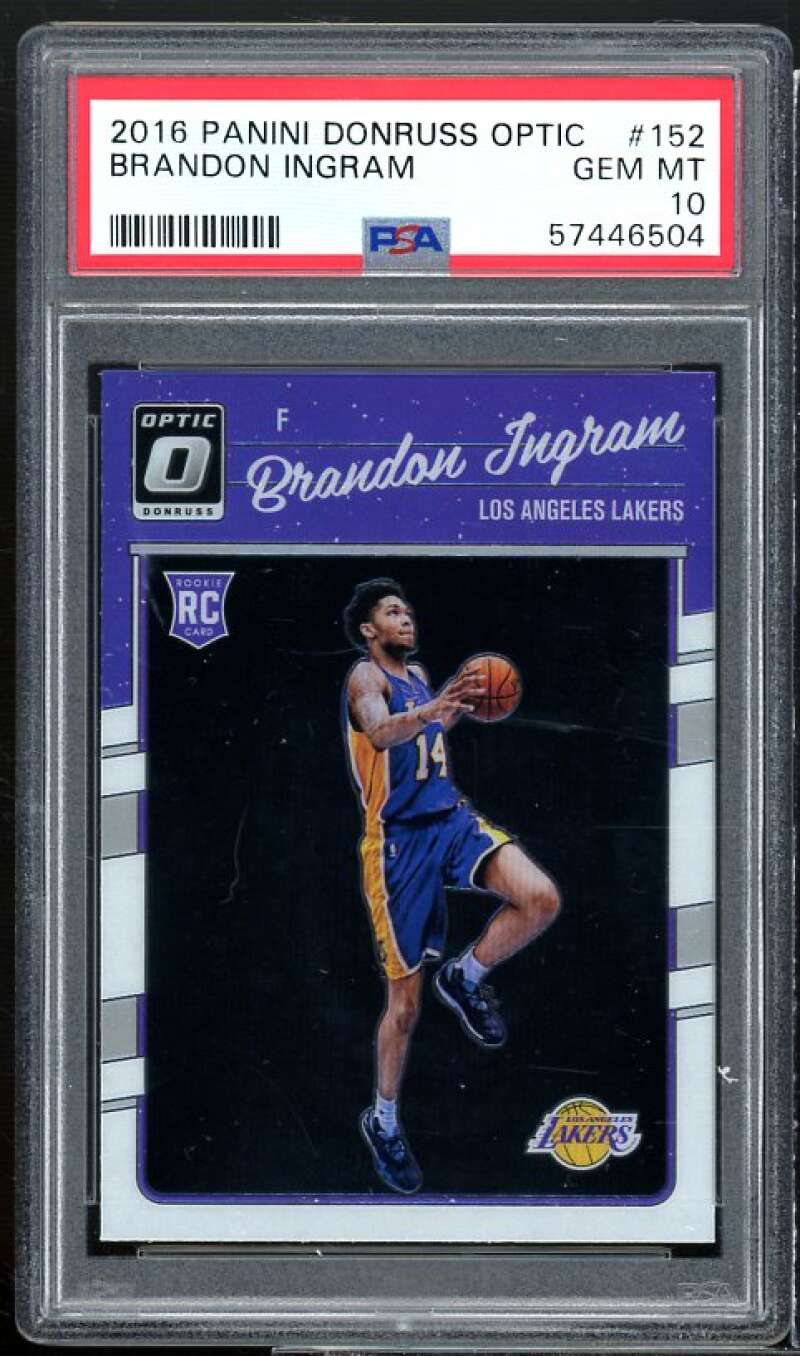 Brandon Ingram Rookie Card 2016-17 Donruss Optic #152 PSA 10 Image 1