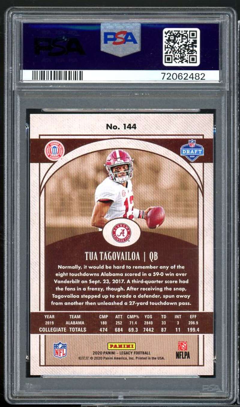 Tua Tagovailoa Rookie Card 2020 Panini Legacy #144 PSA 10 Image 2