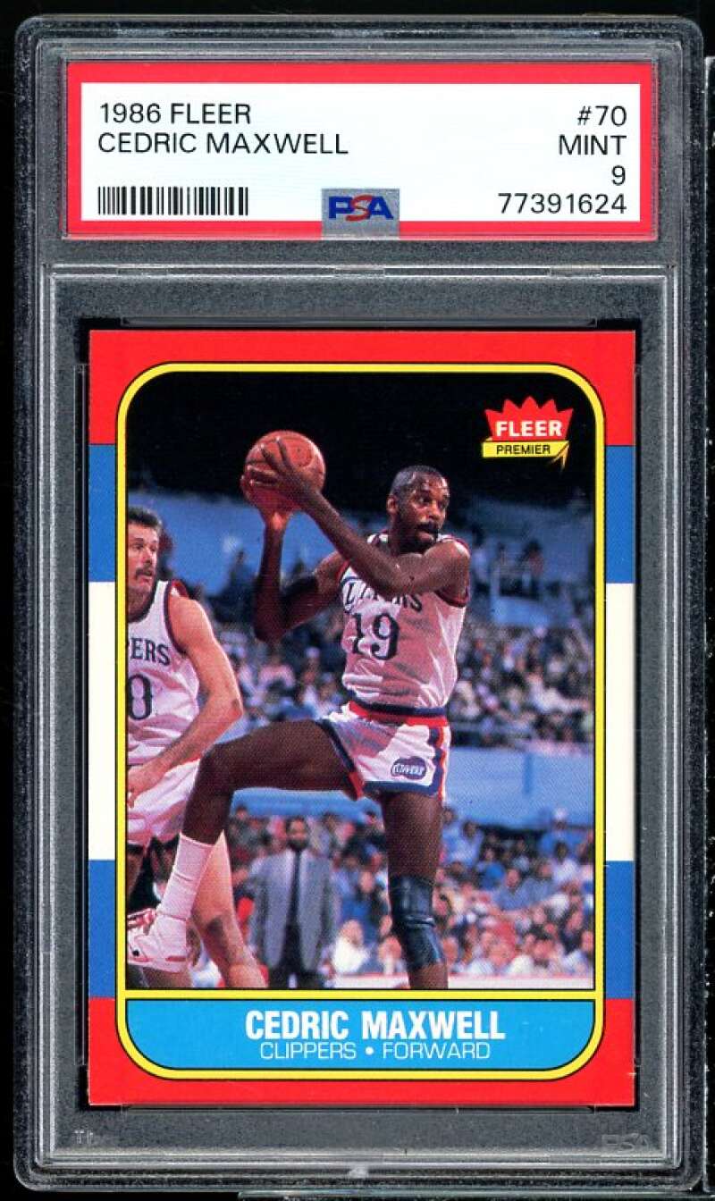 Cedric Maxwell Card 1987-88 Fleer #70 PSA 9 Image 1