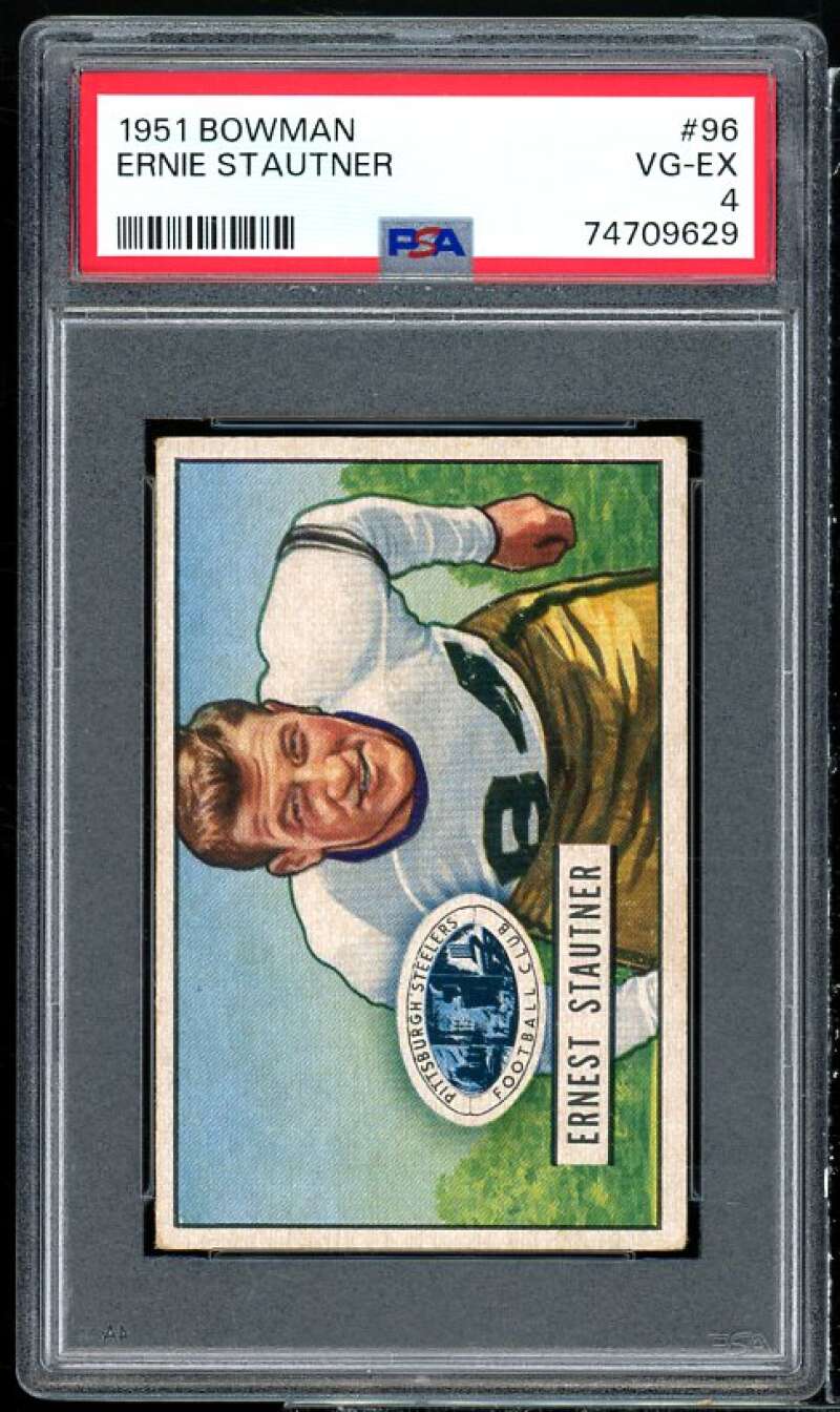 Ernie Stautner Card 1951 Bowman #96 PSA 4 Image 1