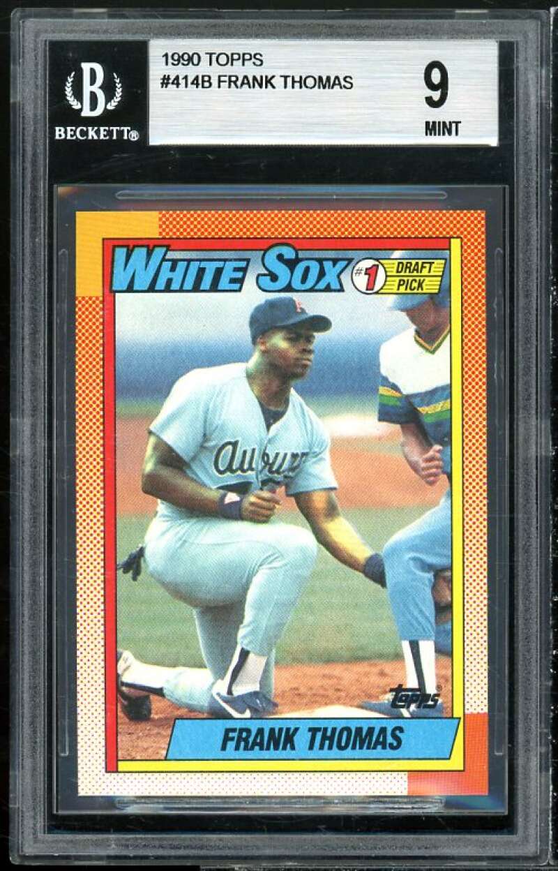 Frank Thomas Rookie Card 1990 Topps #414 BGS 9 (9 9 8.5 9) Image 1