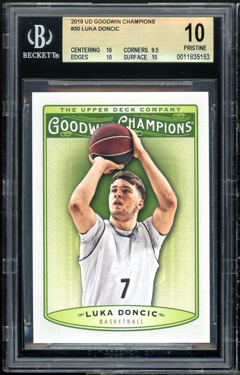 Luka Doncic Card 2019 UD Goodwin Champions #30 (PRISTINE) BGS 10 Image 1