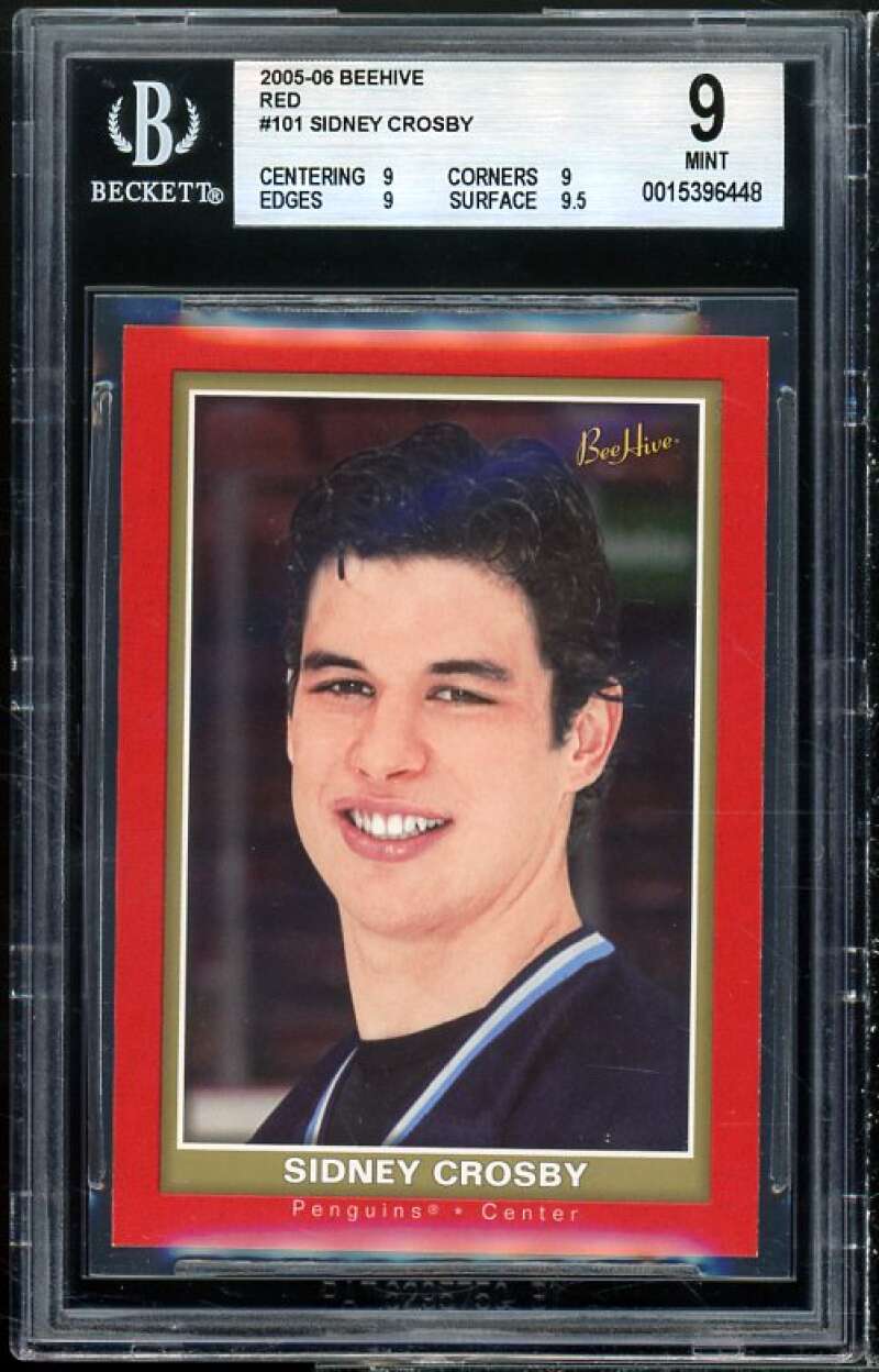 Sidney Crosby Rookie Card 2005-06 Beehive Red #101 BGS 9 (9 9 9 9.5) Image 1