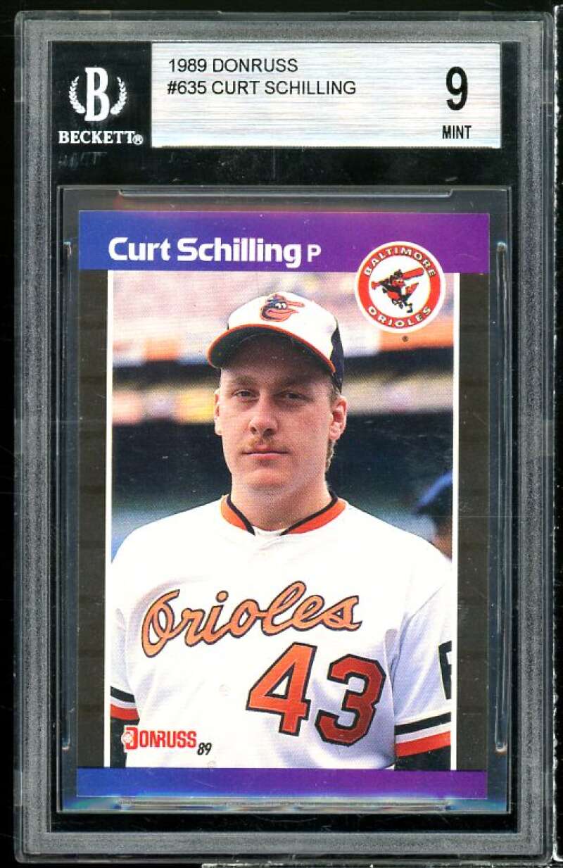 Curt Schilling Rookie Card 1989 Donruss #635 BGS 9 (9 8.5 9 9) Image 1