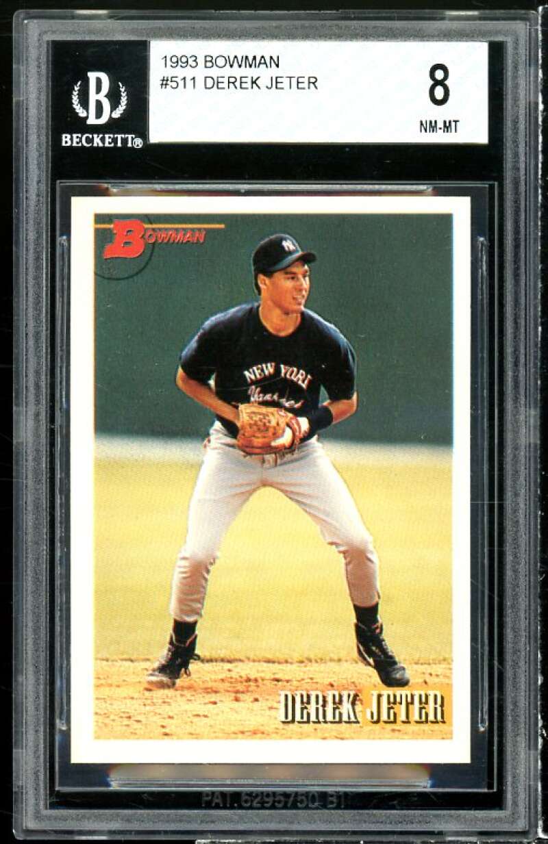 Derek Jeter Rookie Card 1993 Bowman #511 BGS 8 (7.5 8 9 8.5) Image 1