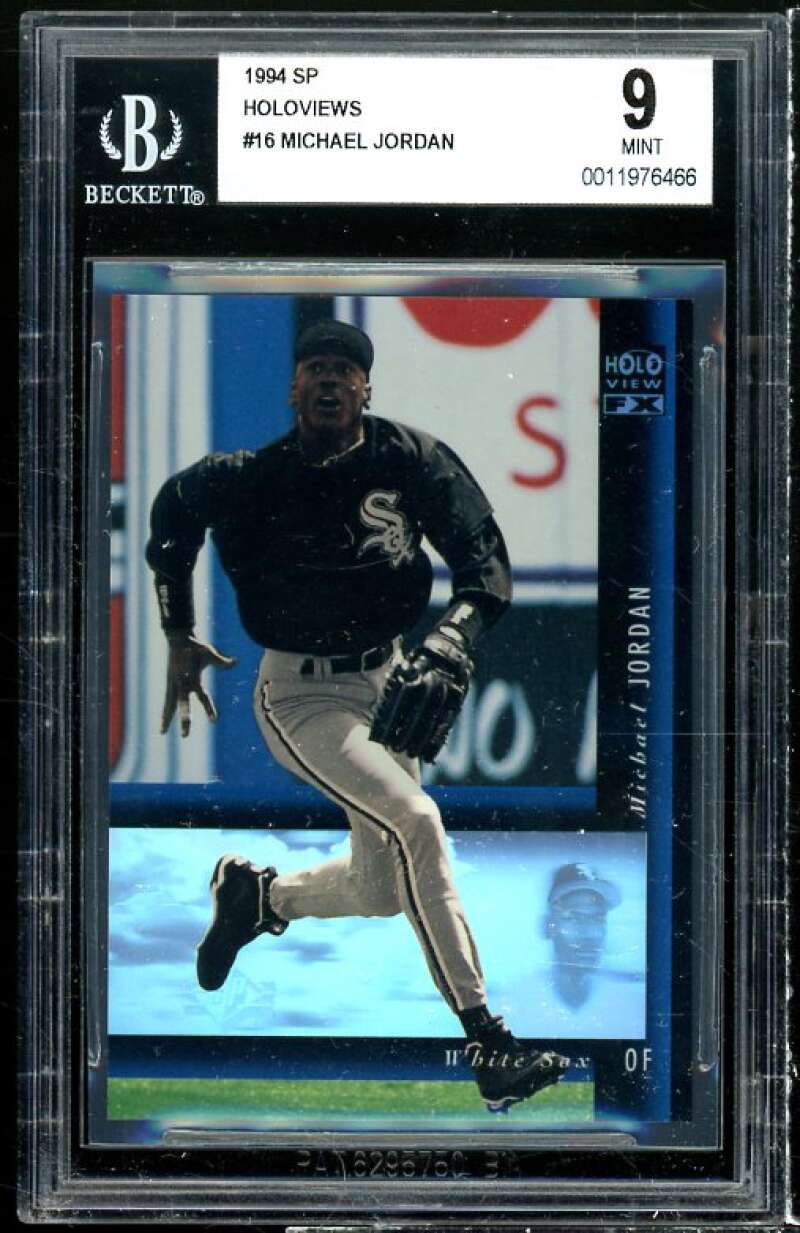 Michael Jordan Baseball Rookie Card 1994 SP Holoviews #16 BGS 9 Image 1