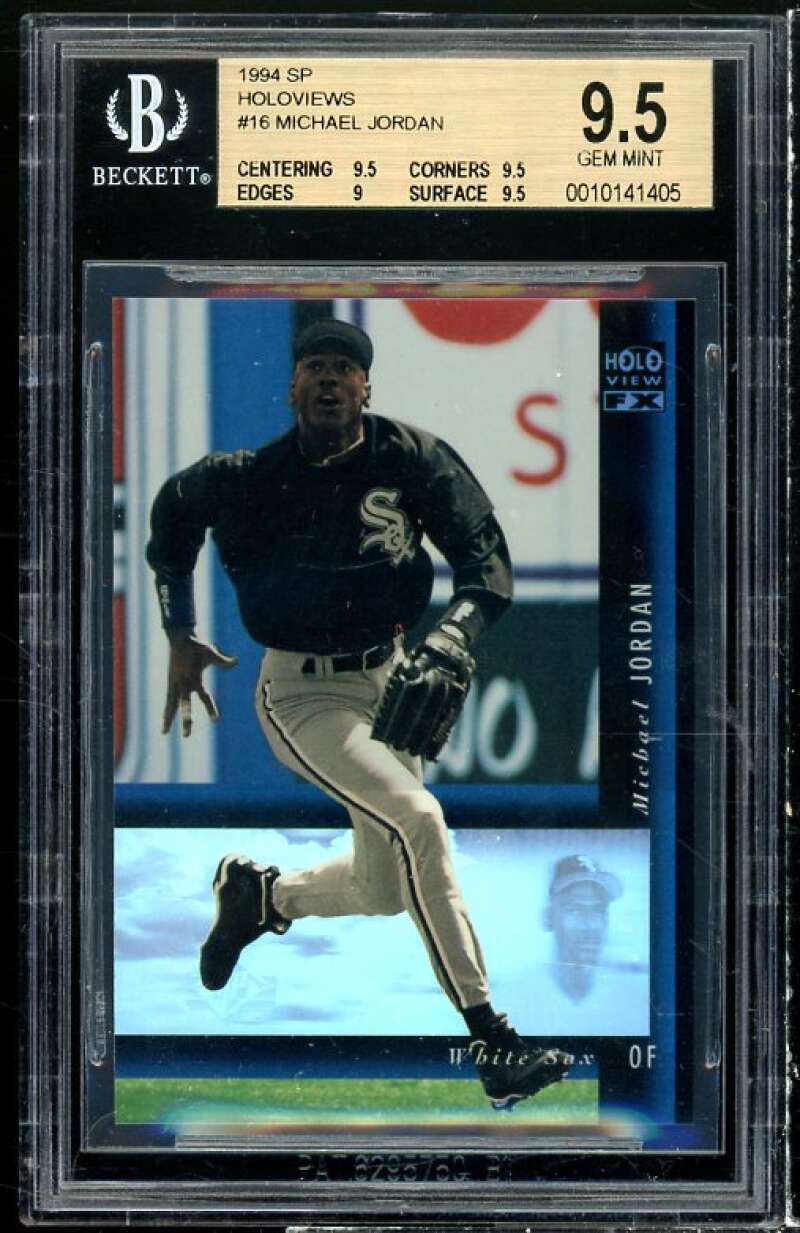 Michael Jordan Baseball Rookie Card 1994 SP Holoview #16 (pop 24) BGS 9.5 Image 1