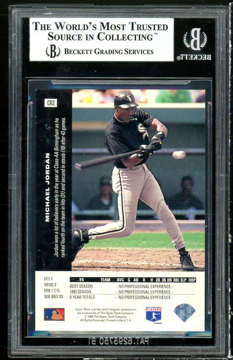 Michael Jordan Baseball Rookie Card 1994 SP Previews #CR2 BGS 9 (9.5 9 9 8.5) Image 2