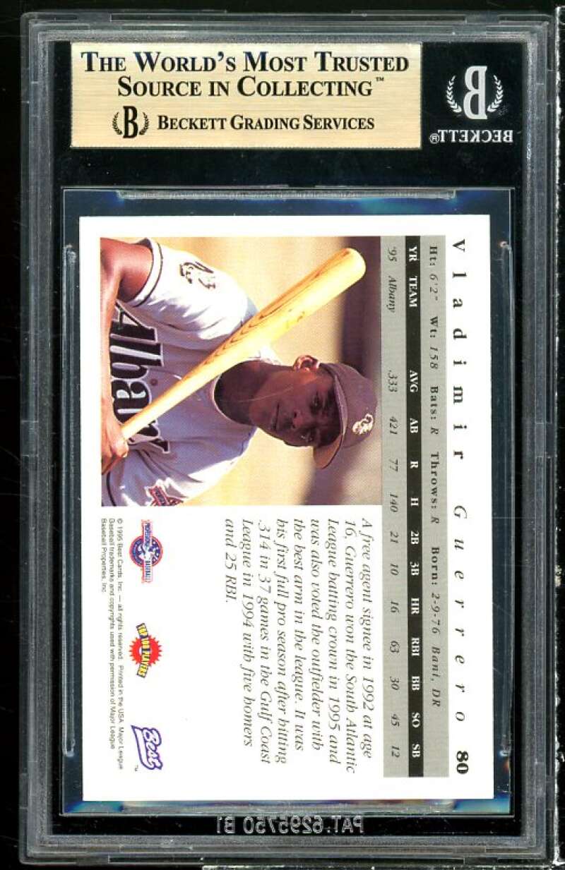 Vladimir Guerrero Rookie Card 1995 Best #80 BGS 9.5 Image 2