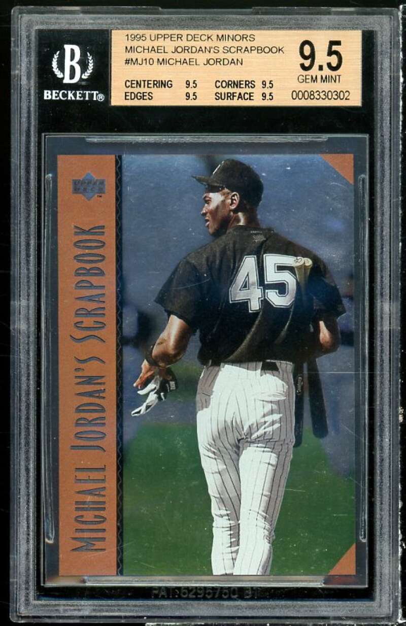 Michael Jordan Baseball Rookie 1995 UD Scrapbook #mj10 (pop 3) BGS 9.5 Image 1