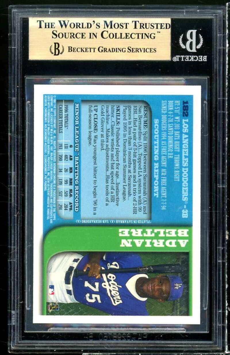 Adrian Beltre Rookie Card 1997 Bowman Chrome #182 BGS 9.5 (9.5 9.5 9 9.5) Image 2