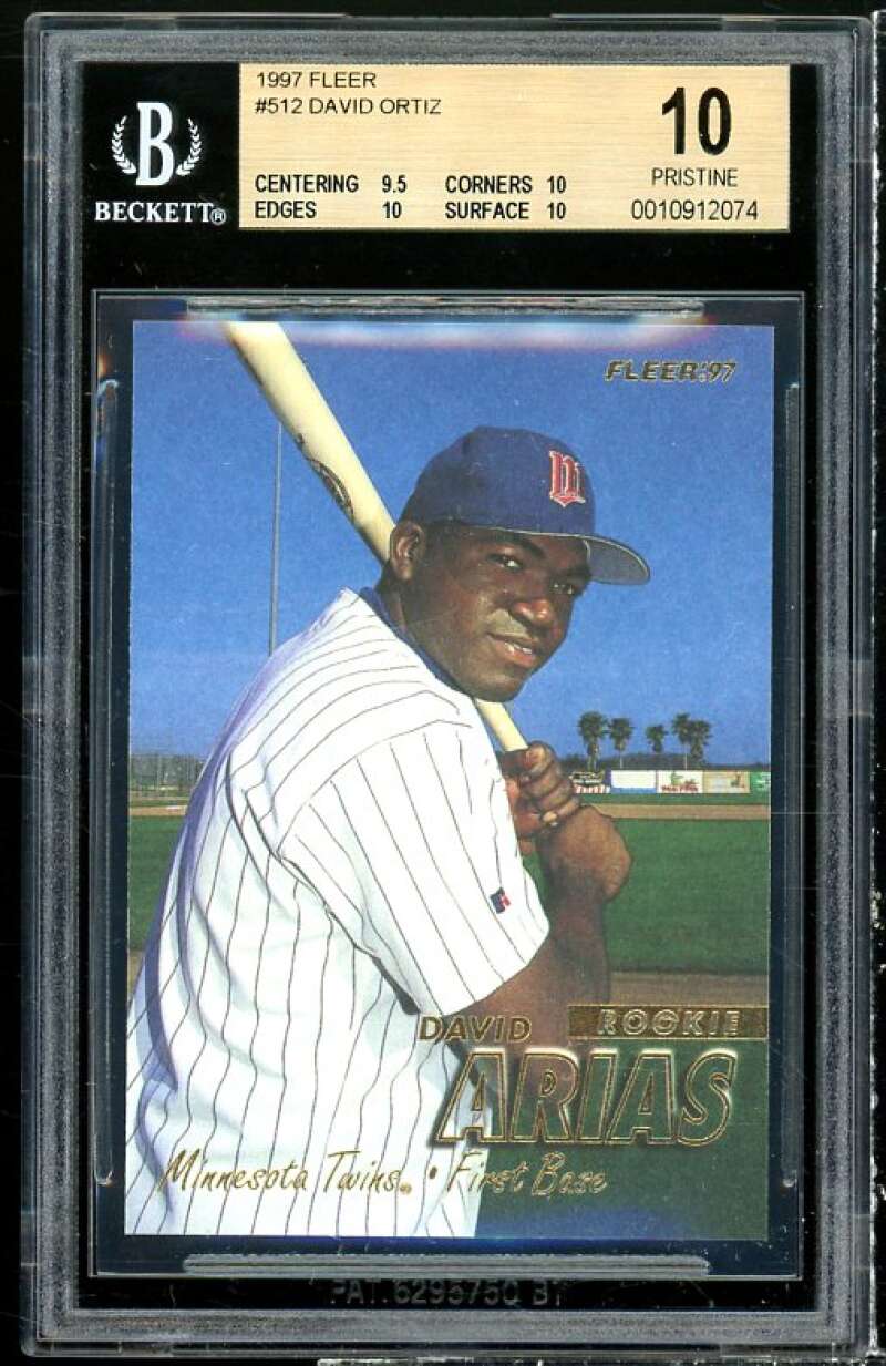 David Ortiz Rookie Card 1997 Fleer #512 (PRISTINE) BGS 10 Image 1