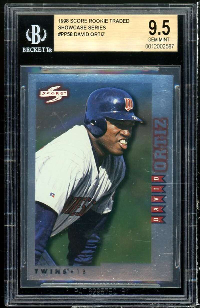 David Ortiz Rookie 1998 Score Rookie Traded Showcase Series #58 (pop 2) BGS 9.5 Image 1