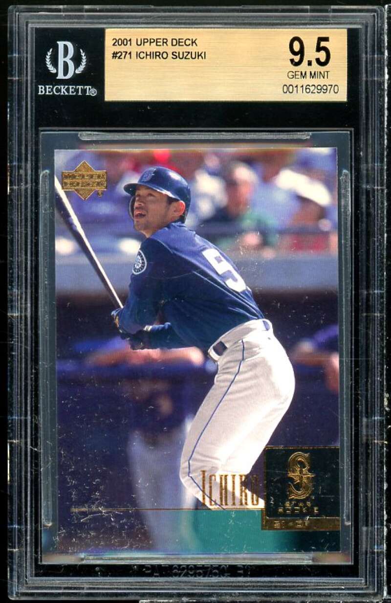 Ichiro Suzuki Rookie Card 2001 Upper Deck #271 BGS 9.5 Image 1