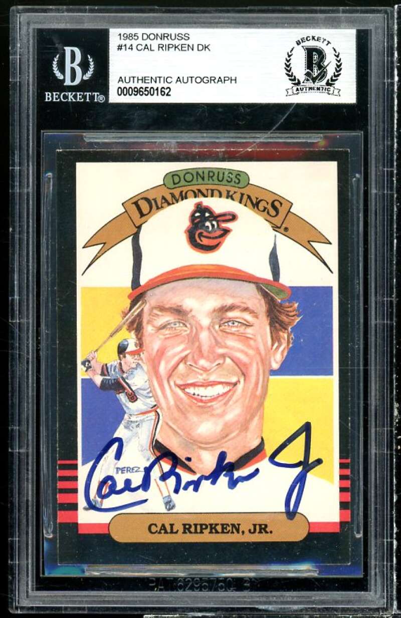 Cal Ripken Jr. Card 1985 Donruss DK #14 BGS Authentic Autograph Image 1