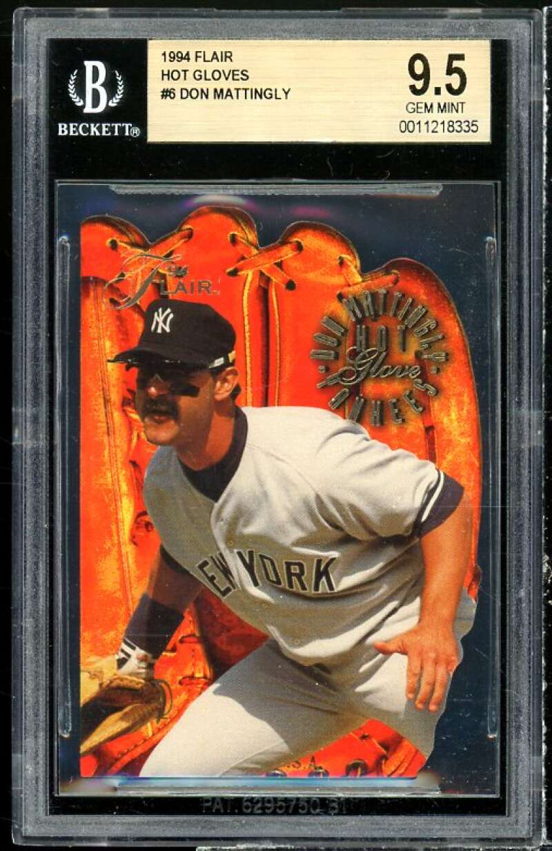 Don Mattingly Card 1994 Flair Hot Gloves #6 BGS 9.5 Image 1