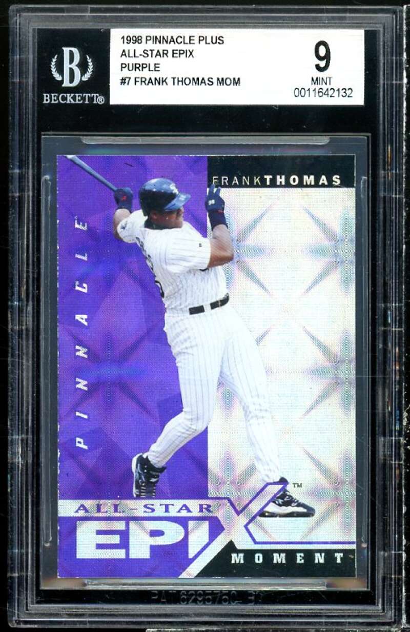 Frank Thomas Card 1998 Pinnacle Plus All-Star Epix Purple Mom #7 (pop 1) BGS 9 Image 1