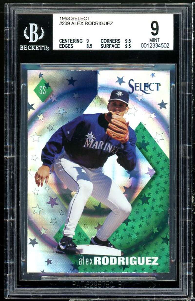 Alex Rodriguez Card 1998 Select Quasar #239 (pop 1) BGS 9 (9 9.5 8.5 9.5) Image 1