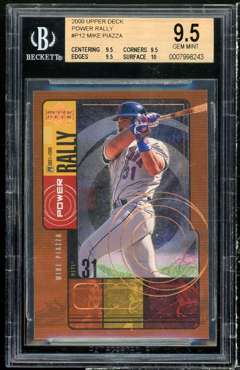 Mike Piazza 2000 Upper Deck Power Rally #P12 (pop 1) BGS 9.5 (9.5 9.5 9.5 10) Image 1