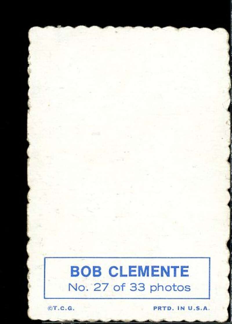 Roberto Clemente Card 1969 Topps Deckle Edge #27  Image 2