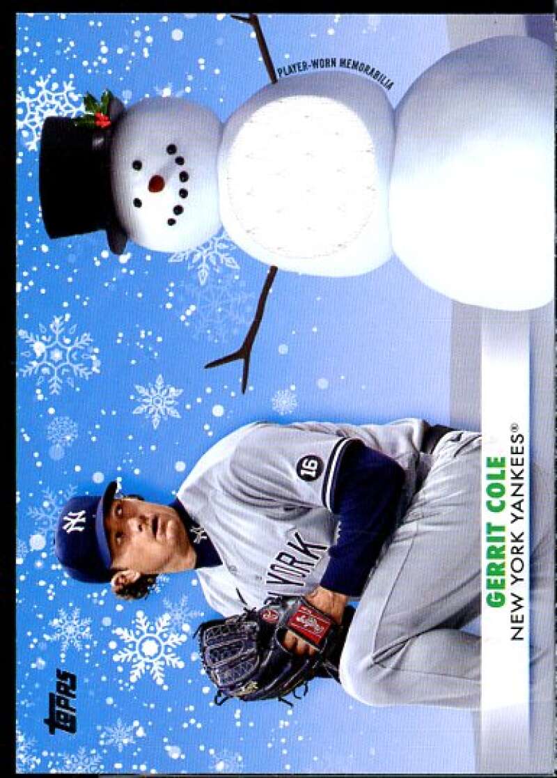 Gerrit Cole Card 2021 Topps Walmart Holiday Relics #WRCGC  Image 1