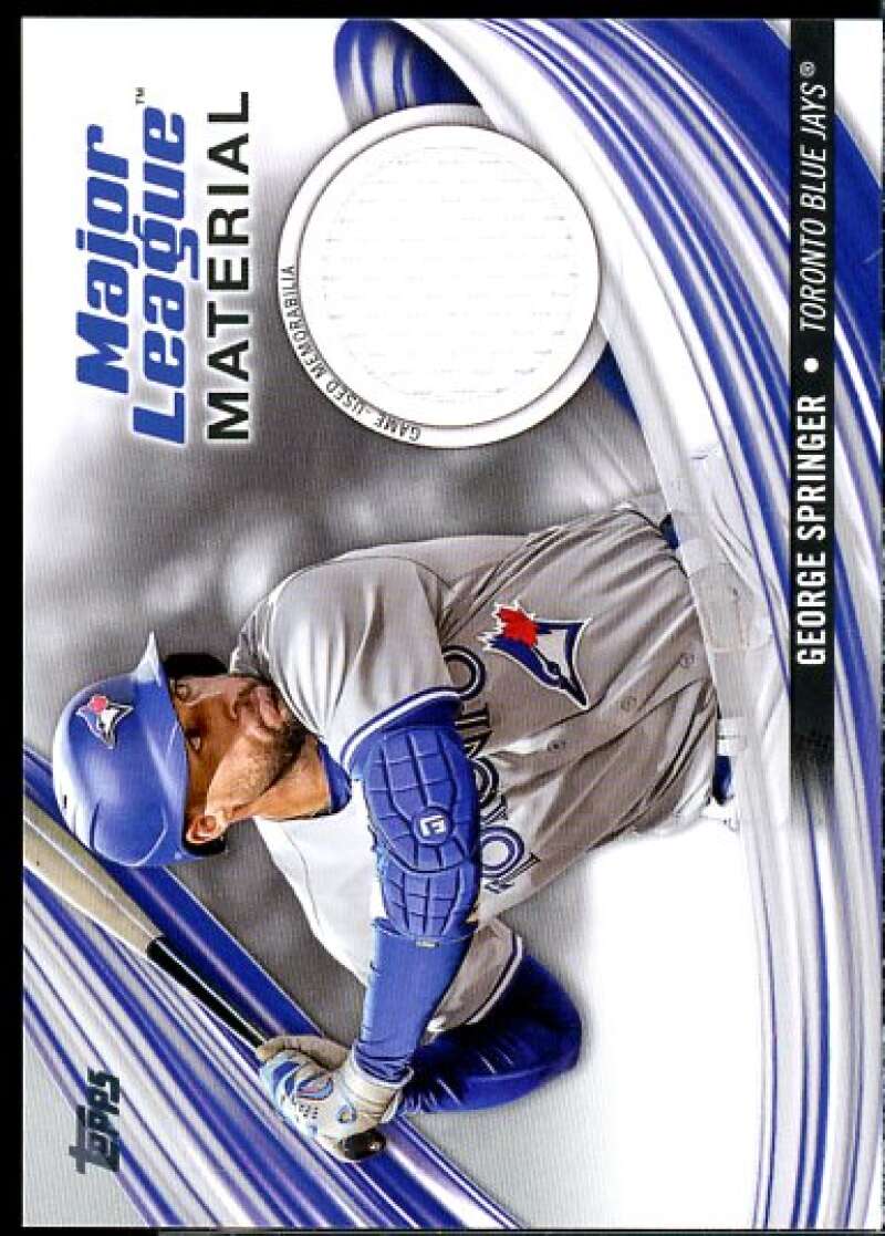 George Springer Card 2018 Topps Major League Materials #MLMGS  Image 1