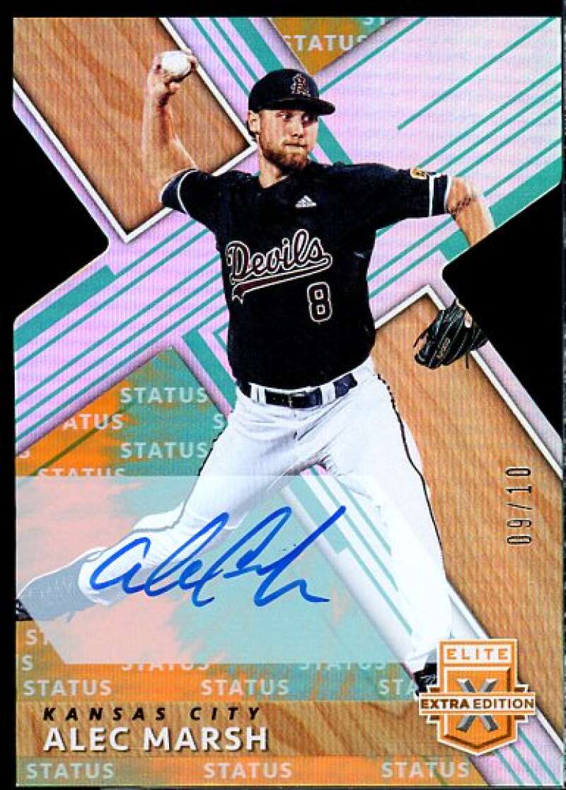 Alec Marsh Card 2019 Elite Extra Edition Autographs Status Die Cut Tie Dye #70  Image 1