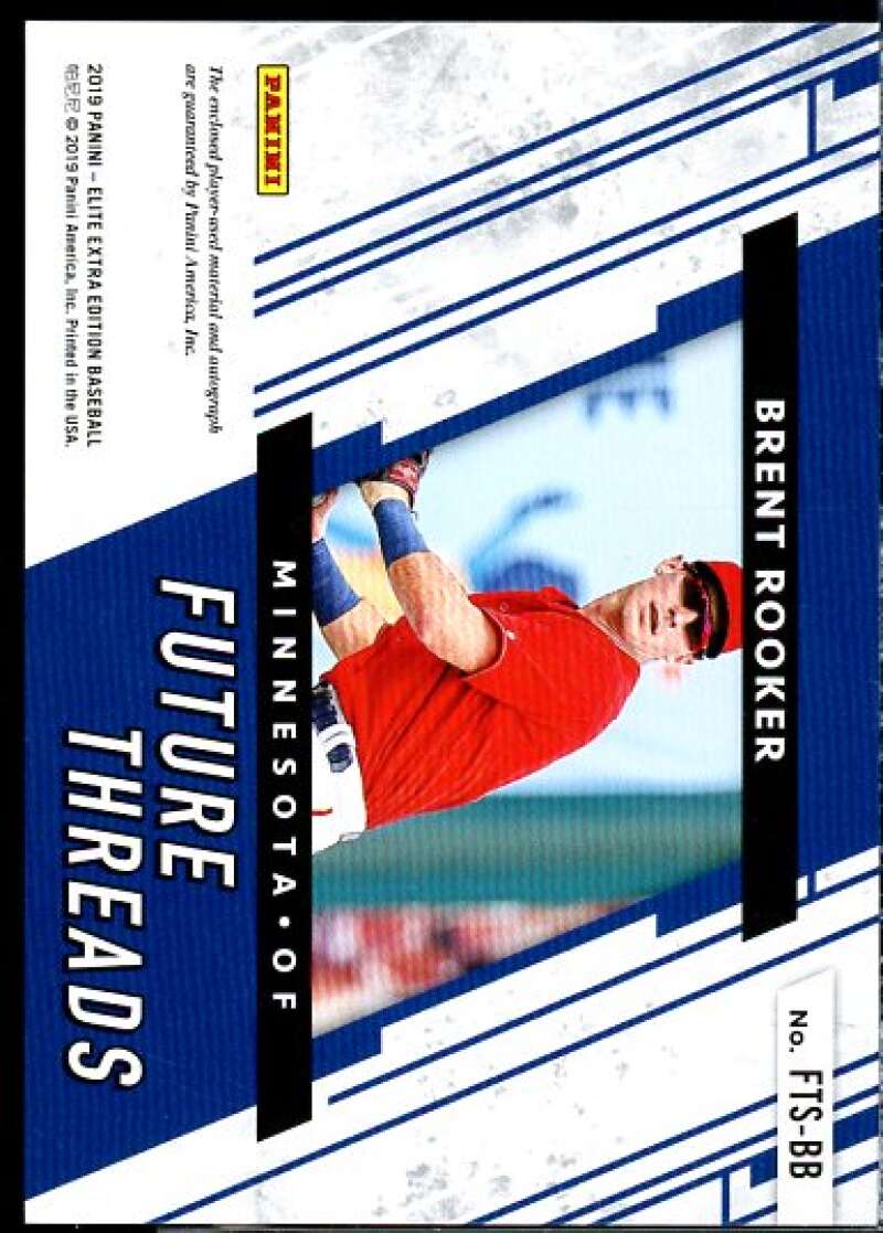 Brent Rooker Card 2019 Elite Extra Edition Future Threads Signatures Orange #2  Image 2