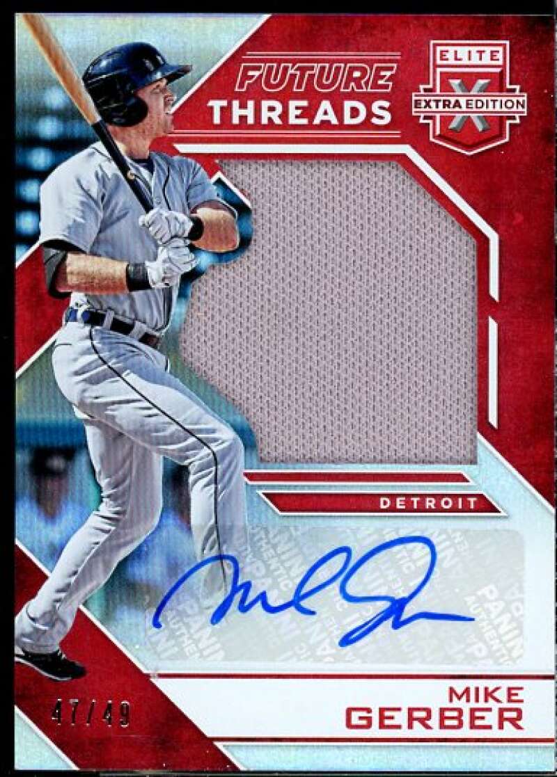 Mike Gerber 2016 Elite Extra Edition Future Thread Silhouette Autograph Red #13  Image 1
