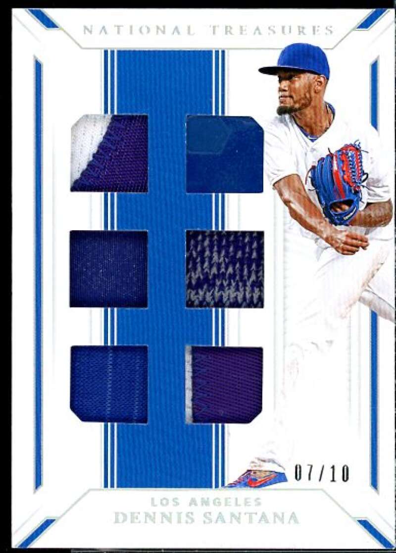 Dennis Santana 2019 Panini National Treasures Game Gear Sixes Holo Silver #20  Image 1