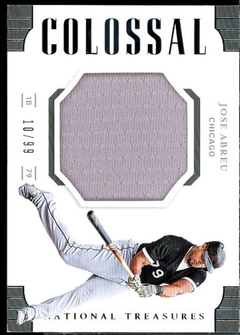 Jose Abreu Card 2019 Panini National Treasures Colossal Materials #35  Image 1