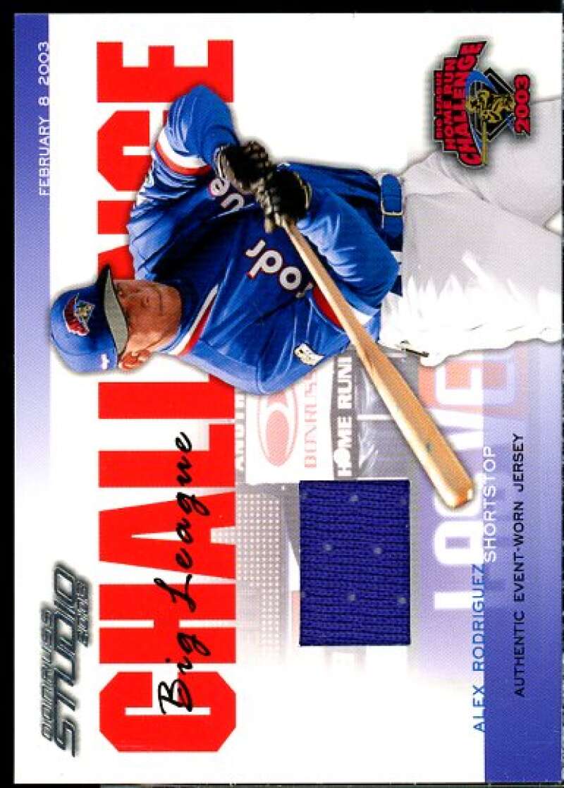 Alex Rodriguez 03 Jsy Card 2003 Studio Big League Challenge Materials #45  Image 1