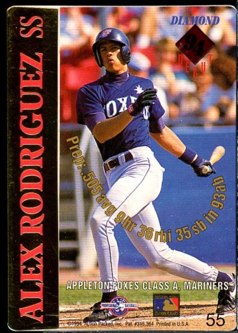 Alex Rodriguez FG Rookie Card 1994 Action Packed #55  Image 2