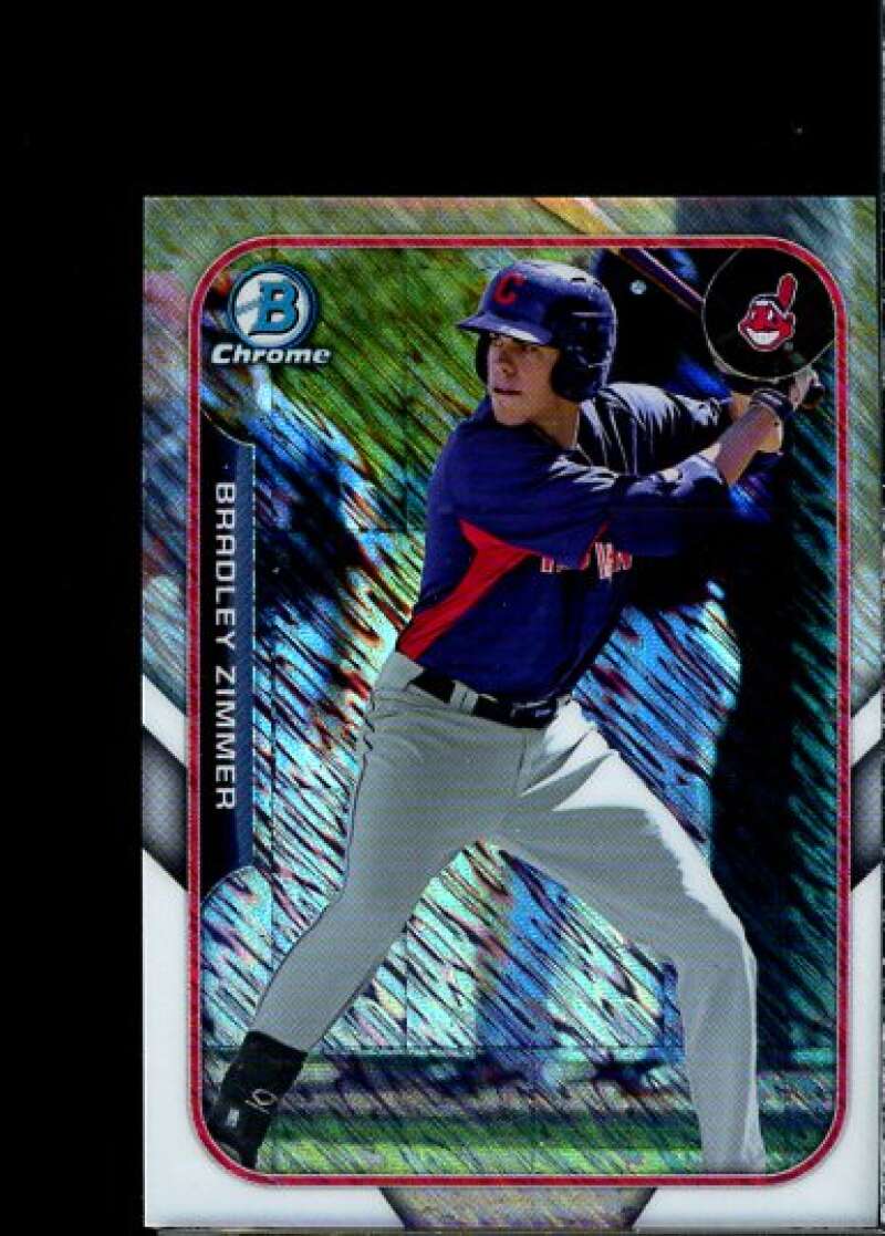 Bradley Zimmer Rookie Card 2015 Bowman Chrome Farm's Finest Minis #FFMBZ  Image 1