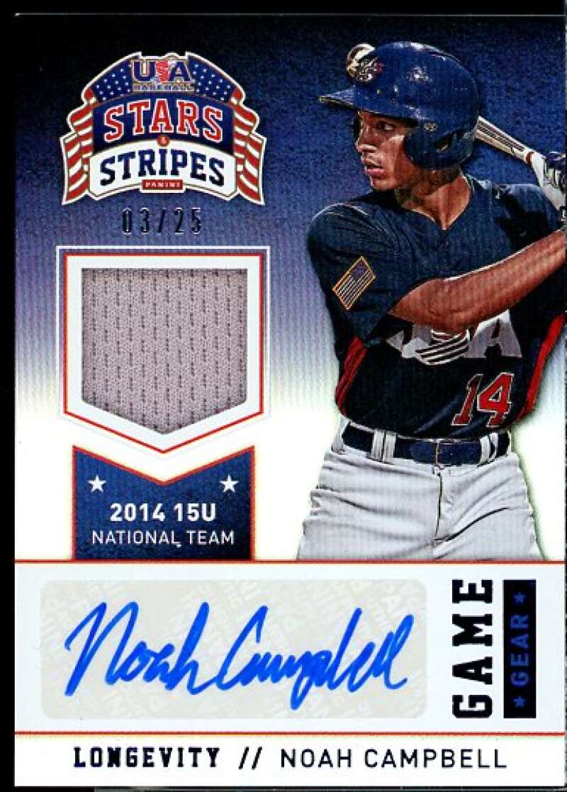 Campbell 2015 USA Stars and Stripe Game Gear Material AU Longevity Sapphire #80  Image 1