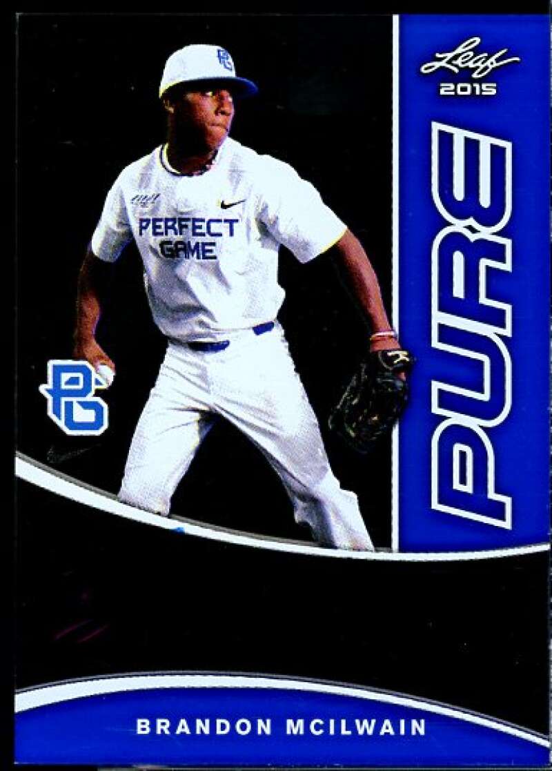 Brandon McIlwain Card 2015 Leaf Perfect Game Pure Autographs Blue #PPGBM1  Image 1