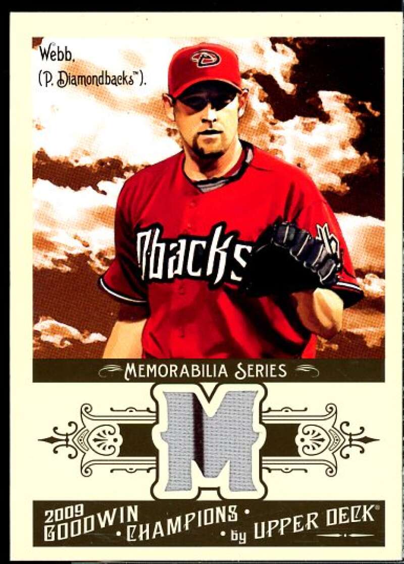 Brandon Webb Card 2009 Upper Deck Goodwin Champions Memorabilia #BW  Image 1