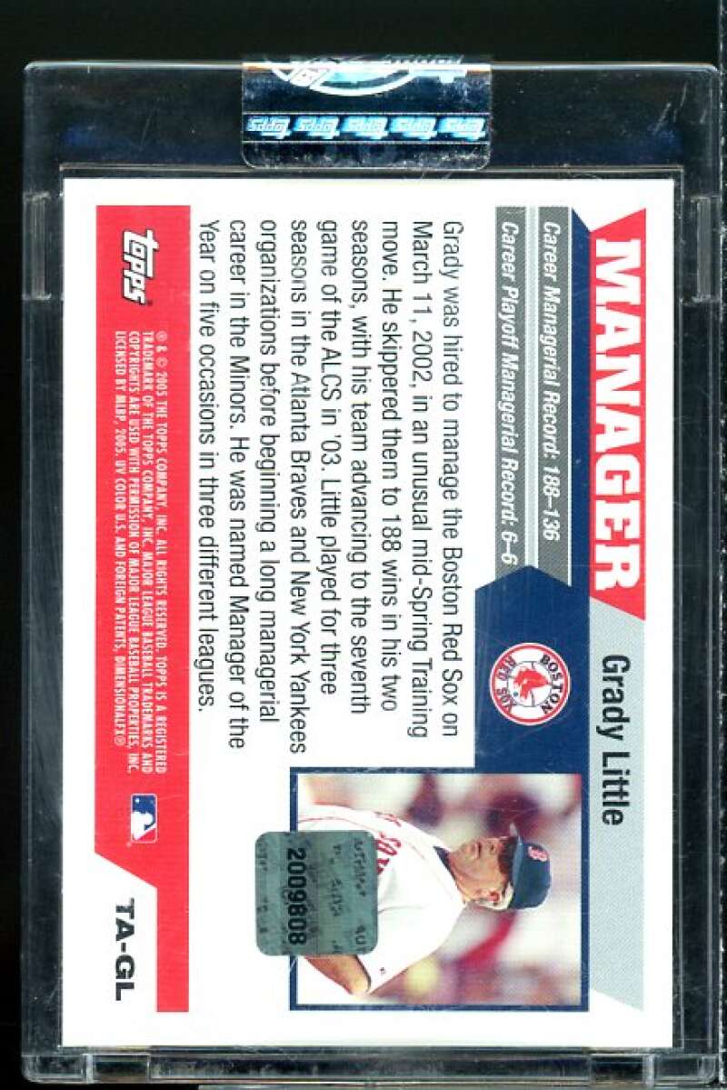 Grady Little MG I Card 2005 Topps Retired Signature Autographs #GL  Image 2