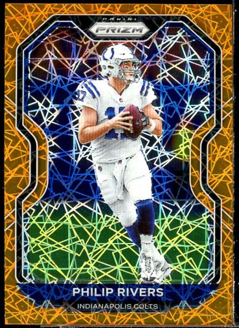 Philip Rivers Card 2020 Panini Prizm Prizms Orange Ice #85  Image 1