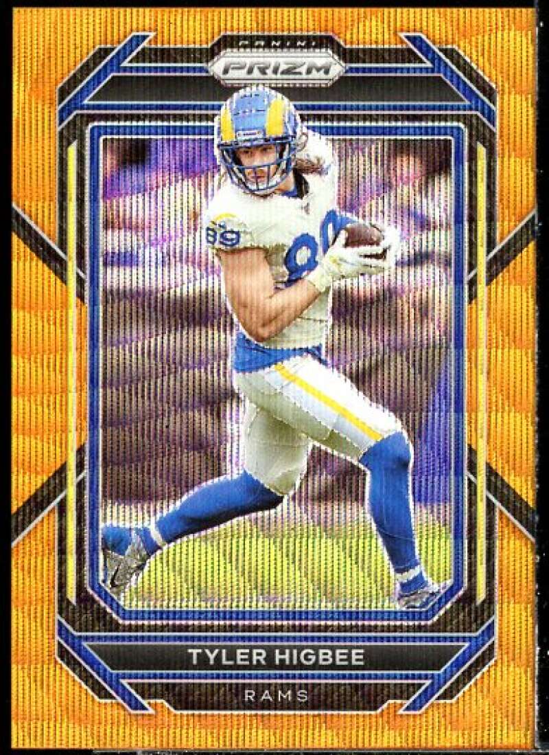 Tyler Higbee Card 2022 Panini Prizm Prizms Orange Wave #163  Image 1