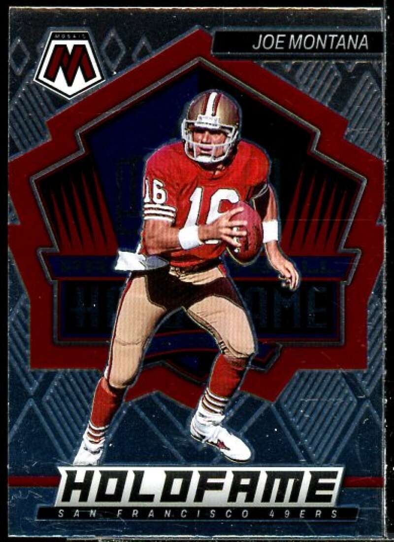 Joe Montana Card 2022 Panini Mosaic HoloFame Mosaic Red #1  Image 1