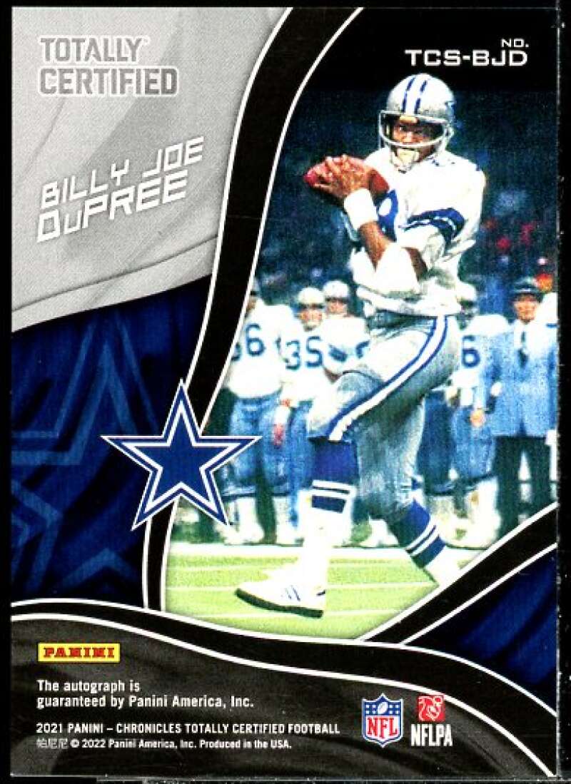 Billy Joe DuPree Card 2021 Panini Chronicles Totally Certified Signatures #19  Image 2