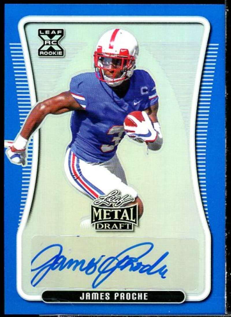 James Proche Rookie Card 2020 Leaf Metal Draft Prismatic Blue #BAJP1  Image 1