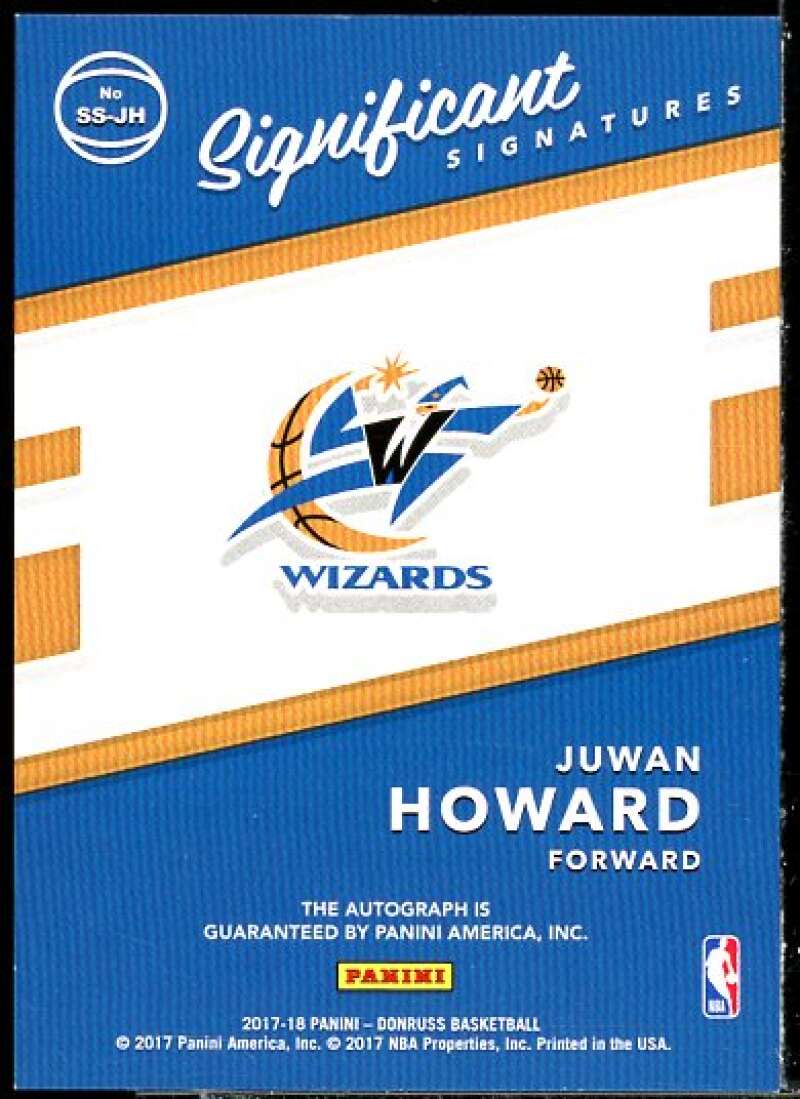 Juwan Howard Card 2017-18 Donruss Significant Signatures #86  Image 2